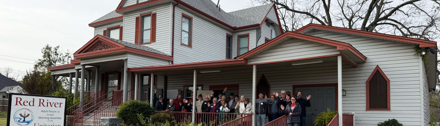 Red River UU - people on porch
